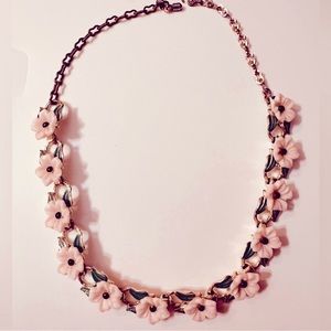 VINTAGE PINK FLOWER CHOKER *coro* style